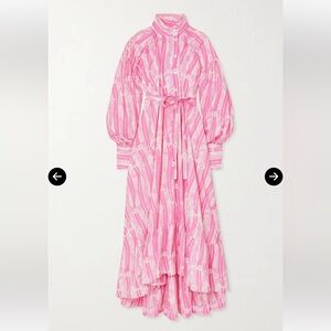 Patou Maxi tiered dress in printed organic cotton Painter dress